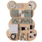 Shpilmaster Sensory Bear Shaped Learning Toddler Busy Board for Playroom, Preschool, and Doctors' Office, Green QI004594.GN - alternate 1